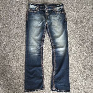 Maurices Dark Blue Bootcut Jeans Size 13/14 Regular NWOT